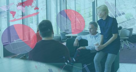 Data Processing and Analysis with Diverse Professionals in Modern Office