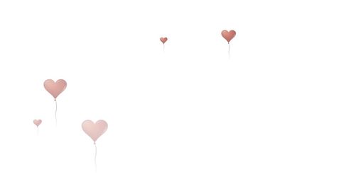 Pastel Heart Balloons on White Background - Download Free Stock Images Pikwizard.com