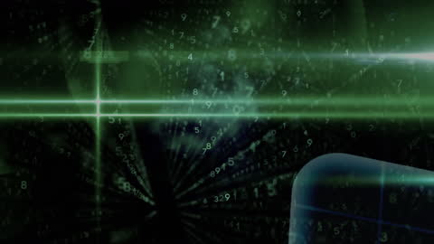 Digital Data Processing with Futuristic Light Effects