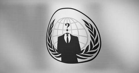 Anonymous Hacker Flag Waving in the Wind