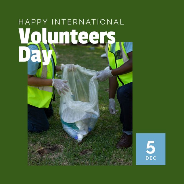 Useful for illustrating themes of community involvement, environmental stewardship, and celebration of volunteers' contributions. Great for social media posts, blog articles, or educational materials promoting sustainable practices and civic responsibility.