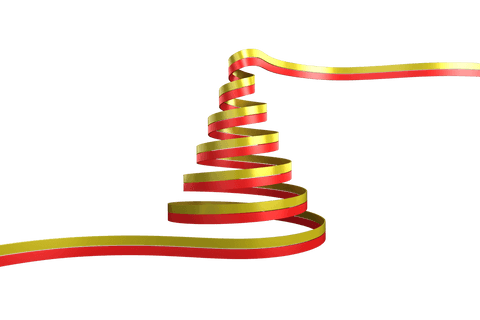 transparent ribbon christmas tree illustration represents festive tradition - Download Free Stock Videos Pikwizard.com