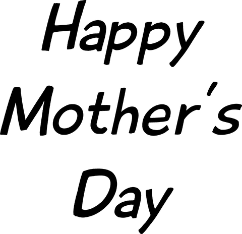 Happy mother's day floral transparent poster illustration