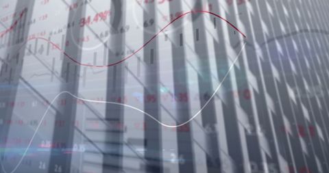 Financial data and cityscape fusion illustrating modern business analysis