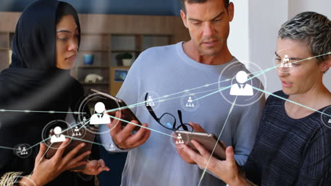 Diverse Team Discussing Digital Technology Integration