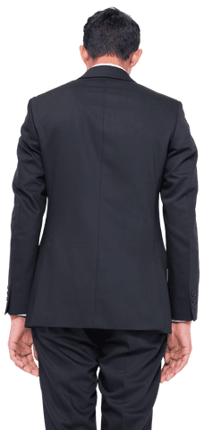 Transparent background businessman rear view in suit