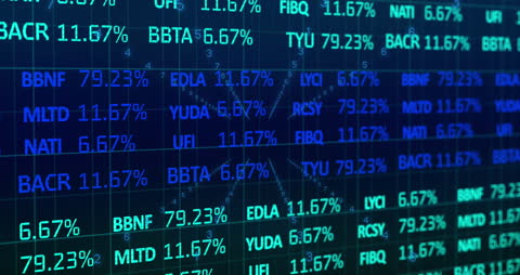Dynamic Financial Data Display with Real-time Trading Numbers