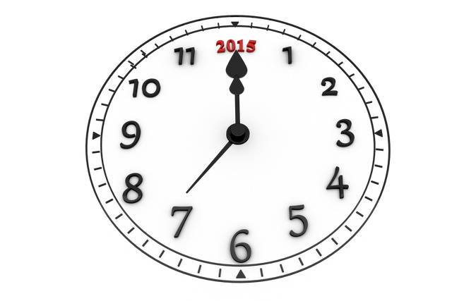 Transparent New Year 2015 Clock Design - Download Free Stock Videos Pikwizard.com