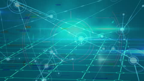 Digital Network Interface with Futuristic Technology Design