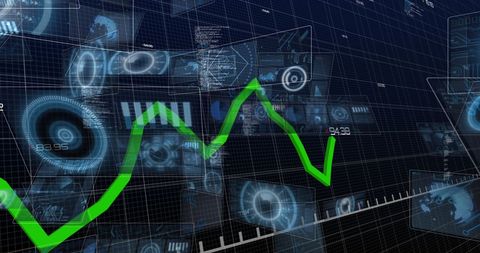Futuristic Digital Graph Displaying Financial Growth Dynamics - Download Free Stock Images Pikwizard.com
