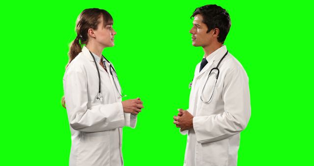 Two Doctors in Discussion Green Screen Background - Download Free Stock Images Pikwizard.com