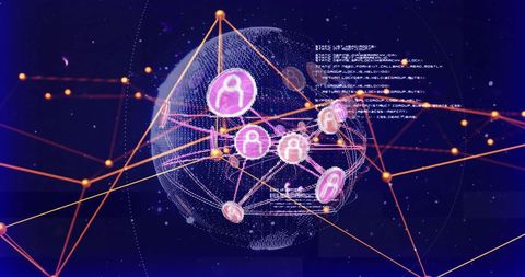 Digital Network Connections and Data Processing Over Globe - Download Free Stock Images Pikwizard.com