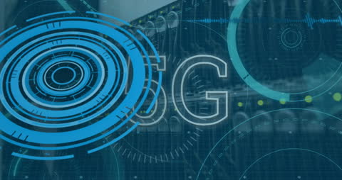 Futuristic 5G Network Interface with Globe and Connections