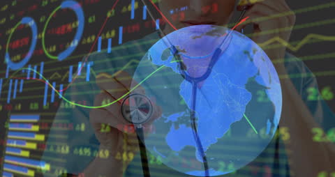 Healthcare Professional Analyzing Global Data Trends