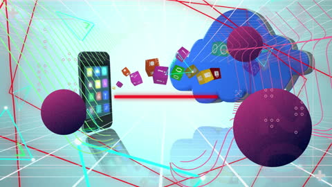 Digital Connectivity Concept with Smartphone and Cloud Computing