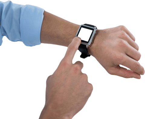Transparent Hands Interacting with Modern Smartwatch - Download Free Stock Videos Pikwizard.com
