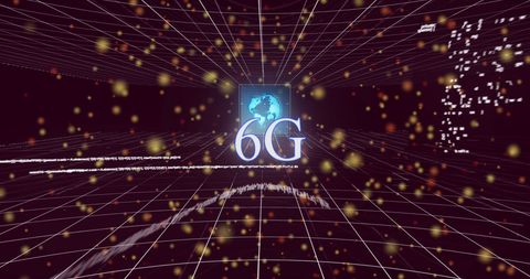 Futuristic 6G Technology with Data Particles - Download Free Stock Images Pikwizard.com