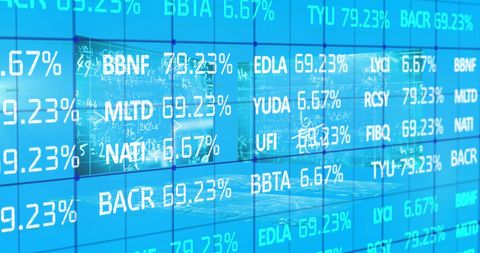 Digital Interface Finance Concept with Stock Numbers - Download Free Stock Images Pikwizard.com