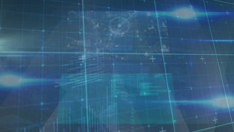 Global Networking and Cybersecurity Digital Interface Animation