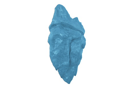 blue transparent rock formation on clear background - Download Free Stock Videos Pikwizard.com