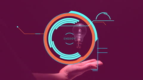Futuristic Energy Concept with Floating Lightbulb