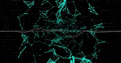 Abstract Digital Network with Neon Lines - Download Free Stock Images Pikwizard.com