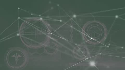 Futuristic Data Processing Visualization with Digital Interfaces