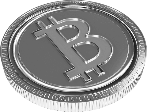 Silver Bitcoin Coin on Transparent Background for Finance Concepts - Download Free Stock Videos Pikwizard.com