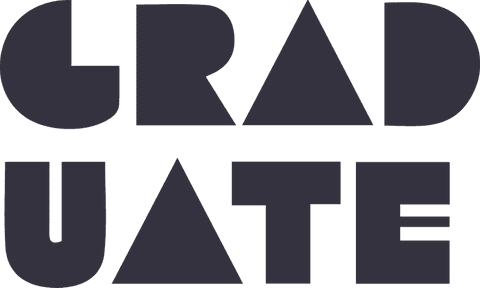 Geometric letters graduate word on transparent background