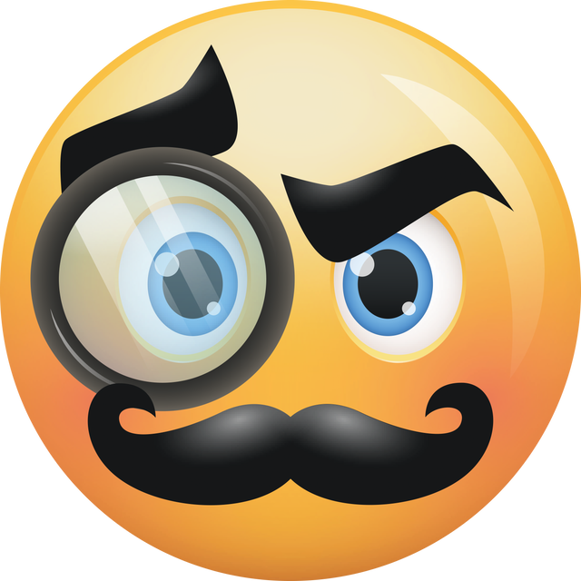 Winking Emoji with Monocle and Mustache on Transparent Background - Download Free Stock Videos Pikwizard.com