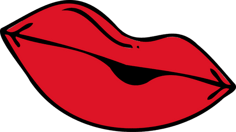 Stylized Minimalist Red Lips on Transparent Background - Download Free Stock Videos Pikwizard.com
