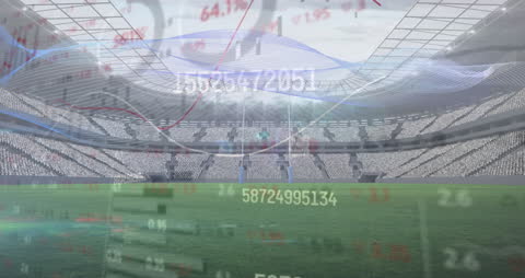 Stock Market Data Merging with Stadium Setting in Infographic