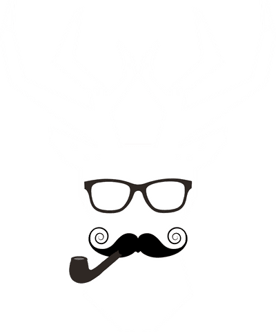 hipster deer minimalist design with pipe and glasses transparent animal vector - Download Free Stock Videos Pikwizard.com