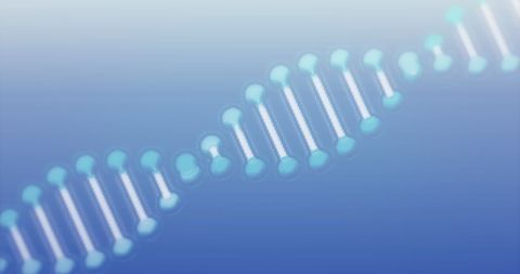 Rotating DNA Helix in Holographic Blue Background - Download Free Stock Images Pikwizard.com