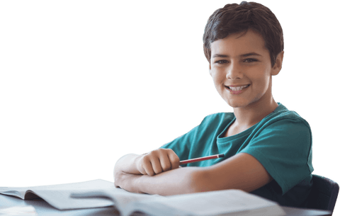 Transparent Background Smiling Boy Doing Homework - Download Free Stock Videos Pikwizard.com