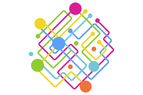 colorful geometric network on transparent background - Download Free Stock Videos Pikwizard.com