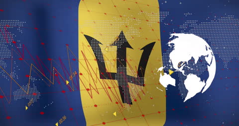 Digital Economy Network Overlay World Map