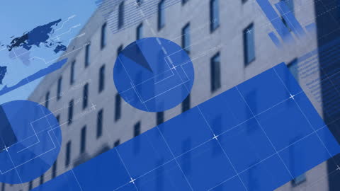 Data Visualization in Digital Blue Interface