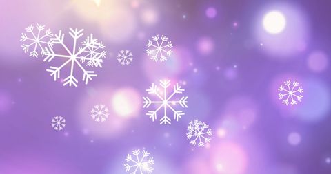 Floating Snowflakes on Dreamy Purple Background - Download Free Stock Images Pikwizard.com