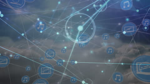 Network of Data Processing over Cloudy Sky