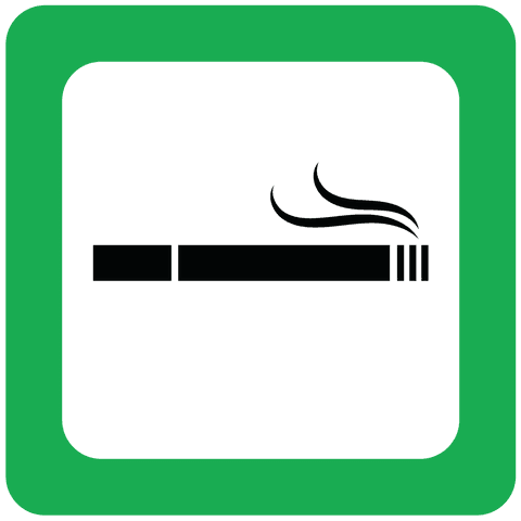 Green Square with Smoking Symbol on Transparent Background - Download Free Stock Videos Pikwizard.com