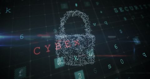 Digital Lock with CYBEX on Cybersecurity Themed Background - Download Free Stock Images Pikwizard.com