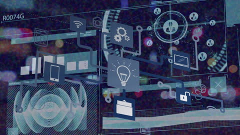 Futuristic Data Processing Technology Concept Digital Interface
