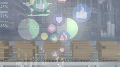 Global Shipping and Digital Interaction Concept Animation