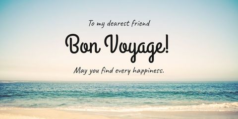 Scenic Beach Bon Voyage Card for Friend's Journey - Download Free Stock Templates Pikwizard.com