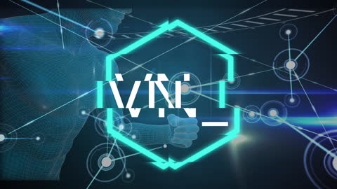 Abstract NFT Technology and Human Connection