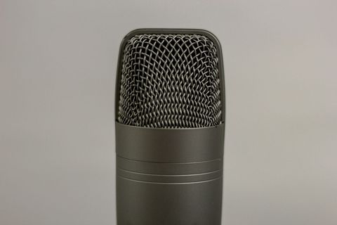 Close-Up of Professional Studio Microphone Instrument