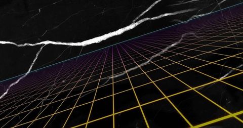 Futuristic Neon Grid on Marble Background