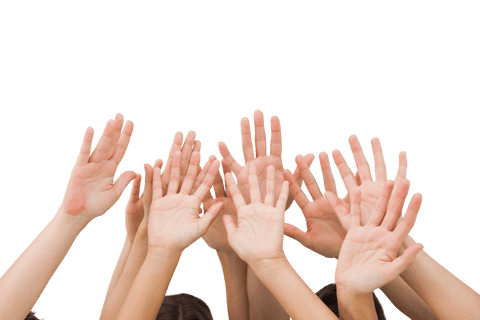 transparent raised hands in supportive gesture - Download Free Stock Videos Pikwizard.com