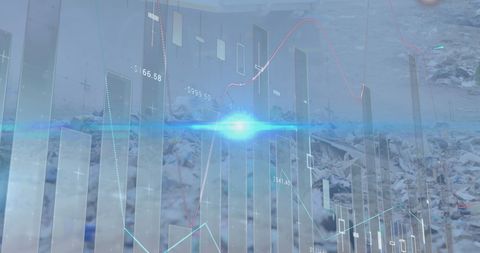 Data analytics illustrating waste disposal impact